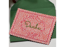 25. Dezember: Stickdatei - ITH Postkarte DANKE Kranz